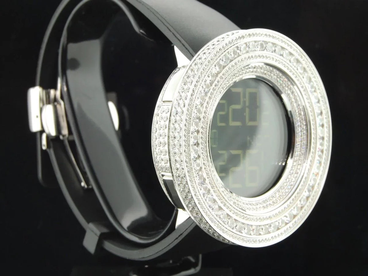 KC JoJino Watch Simulated Mens Diamond White Joe Rodeo ct Techno Custom Com 15