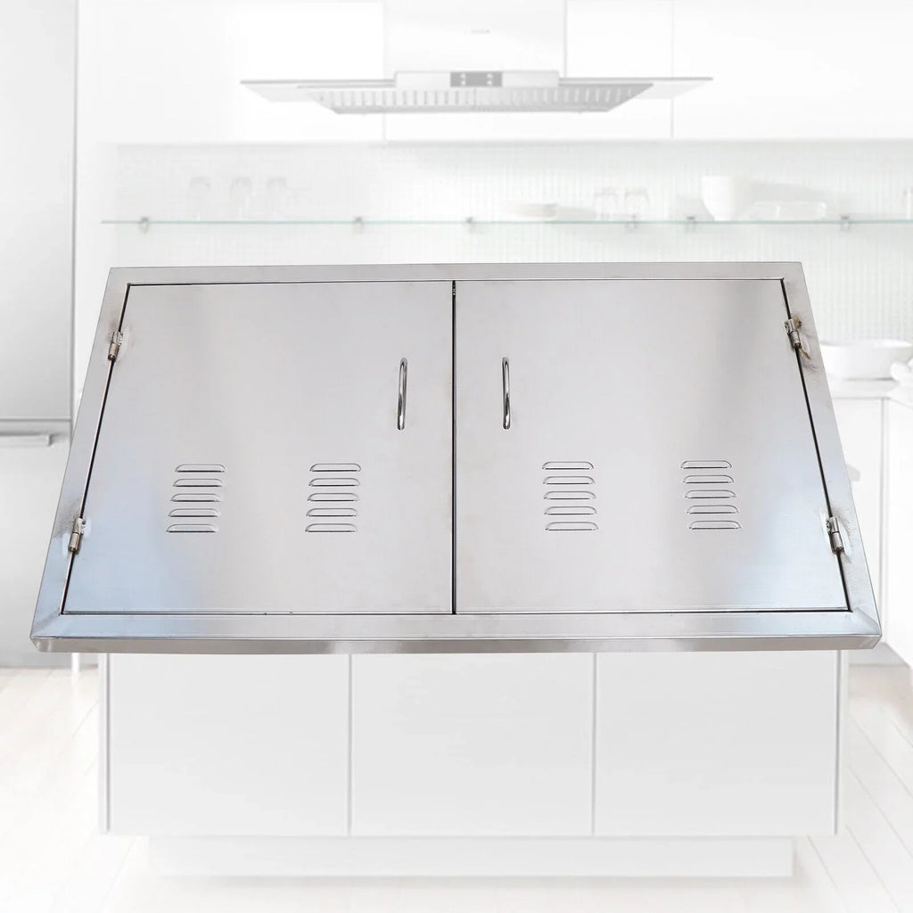 Stainless BBQ Cabinet Kitchen exterior Island Doors 21" Steel Access Doors 36" x