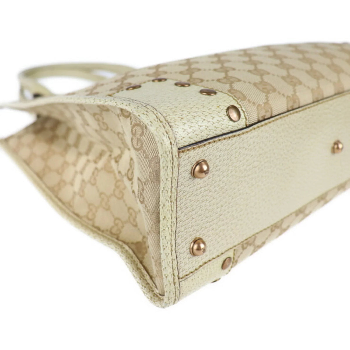 leather 124261 Pre-Owned ivory GG beige tote canvas (Good) bag