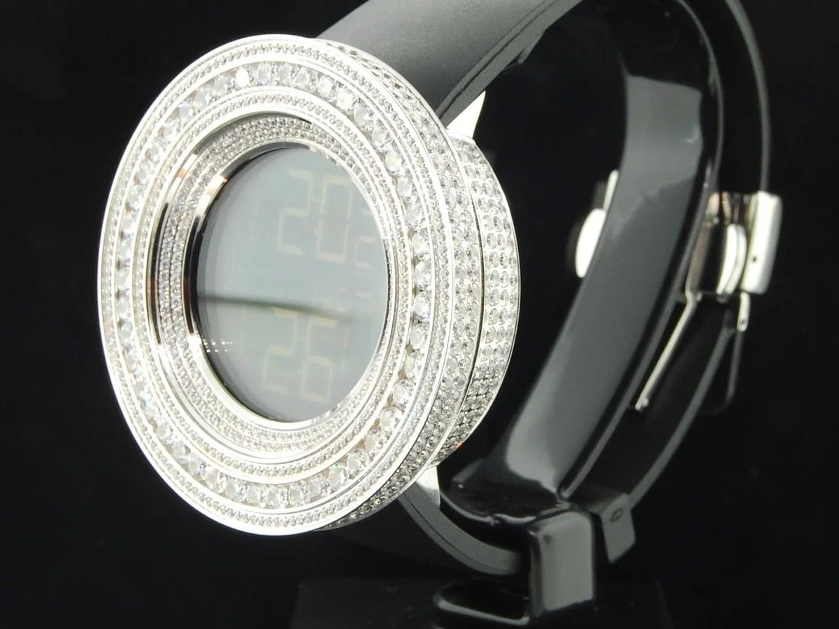 KC JoJino Watch Simulated Mens Diamond White Joe Rodeo ct Techno Custom Com 15
