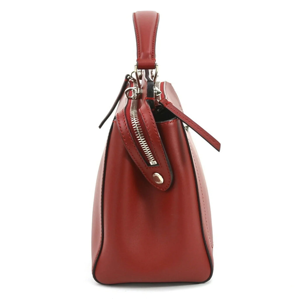 handbag ladies dot red e55932a com leather shoulder bag FENDI (Good) Pre-Owned Fendi silver