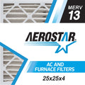25x25x4 Filter, Made of 6, the 25 USA x in Aerostar Box x MERV Pleated 13, 25 Air 4,