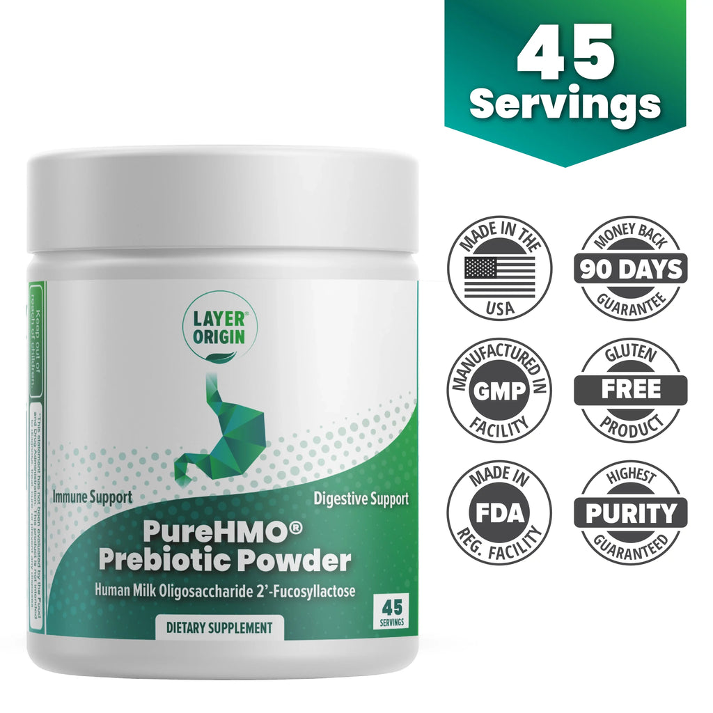 Powder - 1950 - PureHMO Servings 2'-Fucosyllactose mg - Human 45 Bioidentical Milk Oligosaccharide