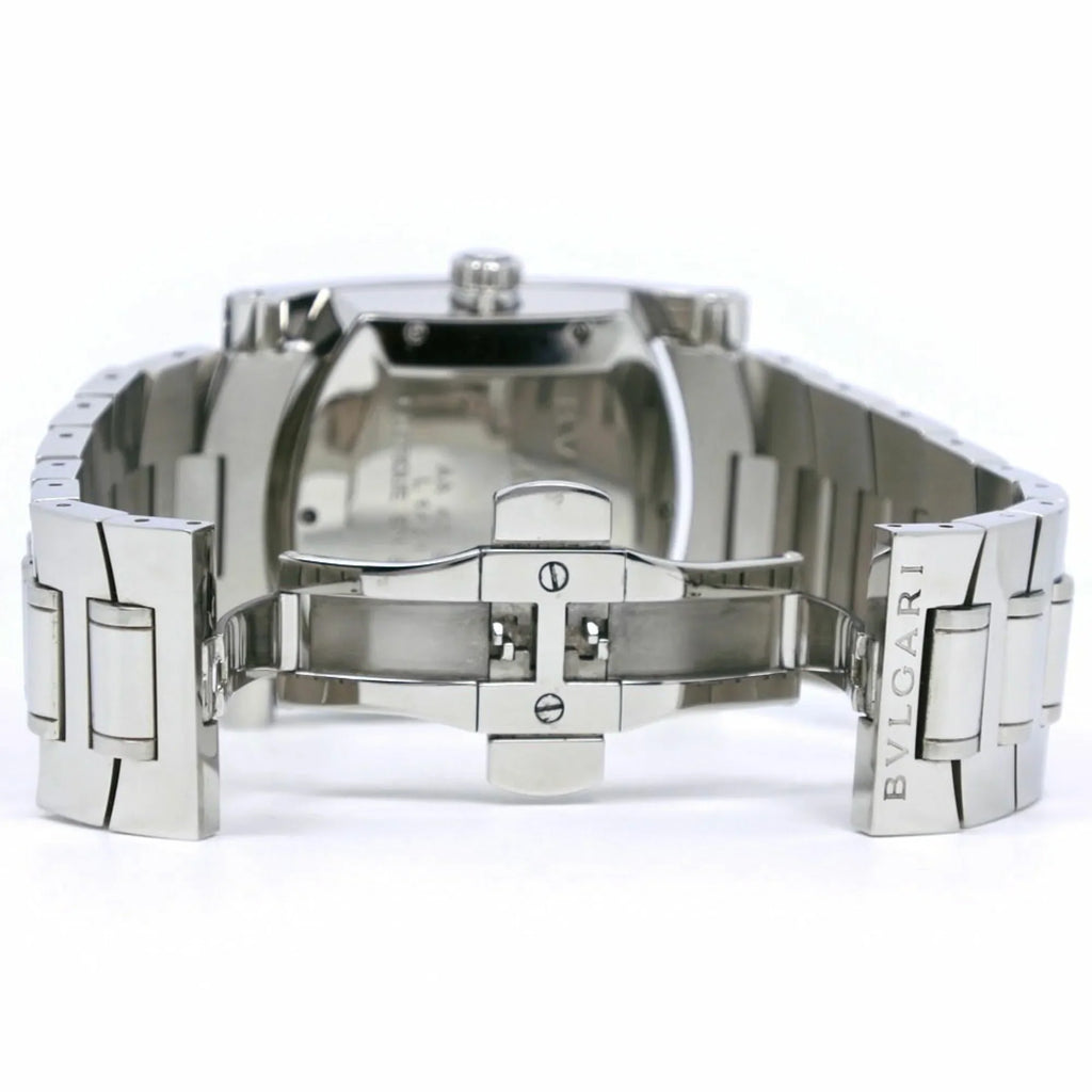 Men's AA48S Silver Stainless Bvlgari Automatic (Good) Dial Steel Ashoma Watch Pre-Owned Navy