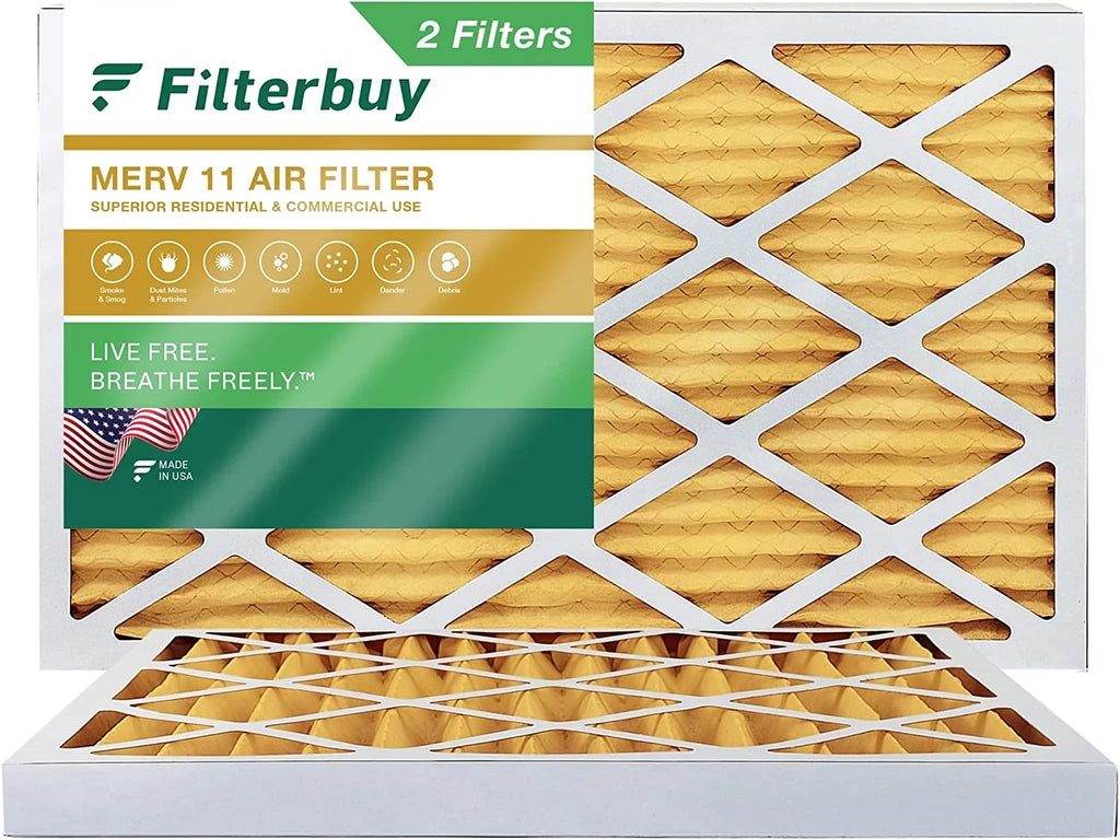 HVAC Pleated 11.5x21x2 Furnace MERV Filterbuy 11 (2-Pack) Filters Air AC