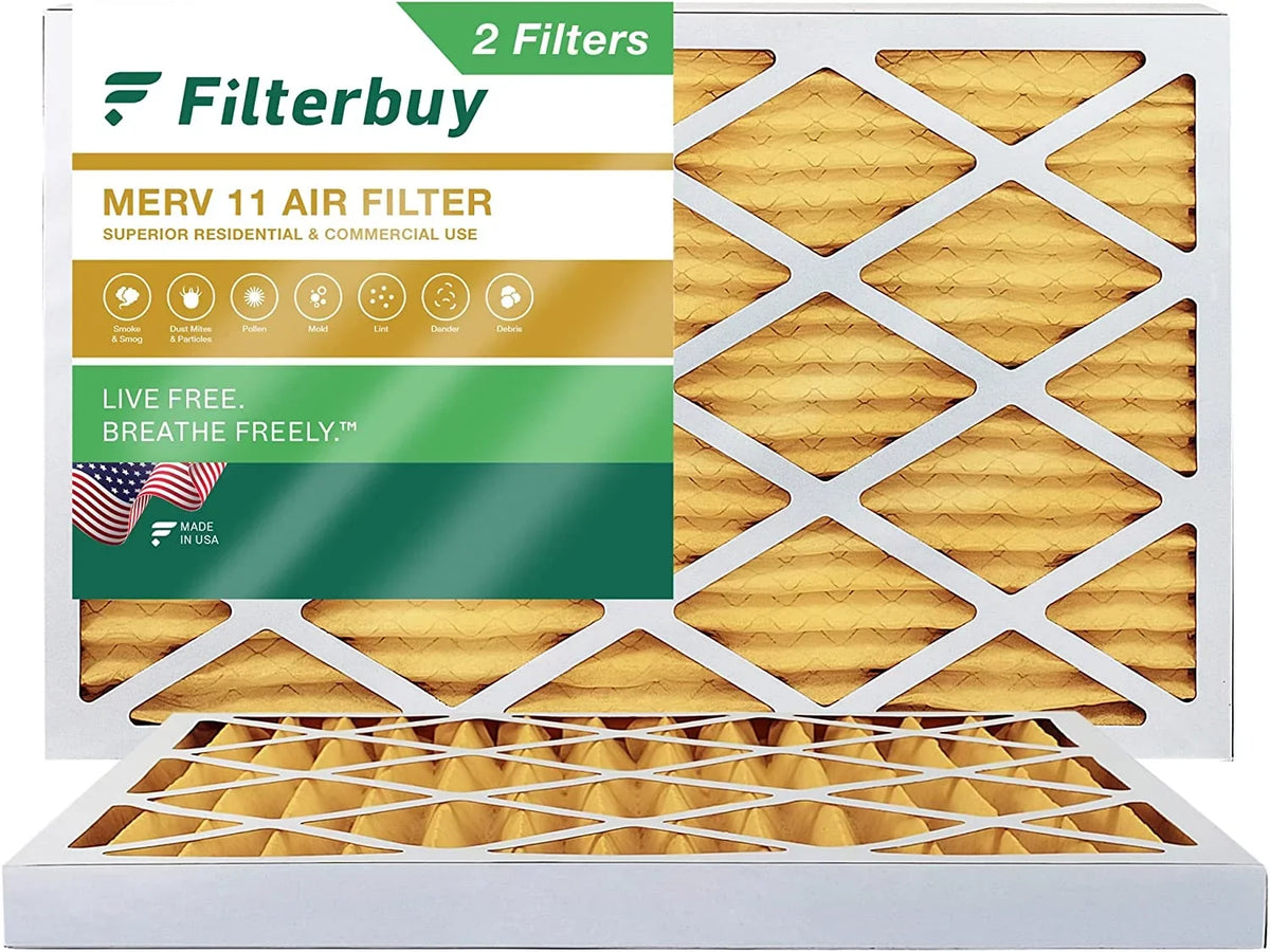 HVAC Pleated 11.5x21x2 Furnace MERV Filterbuy 11 (2-Pack) Filters Air AC