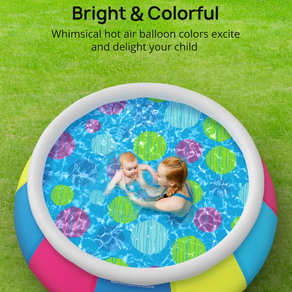 fabric x Pools abrasion Full-Sized Thicker 72" x Lounge Family ,120" Inflatable 22" resistant Pool Inolait