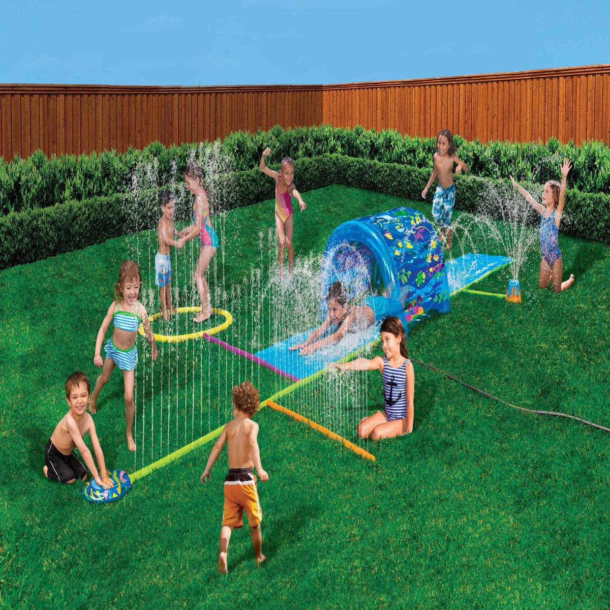 Activities Park 'N Refreshing - Sprinkler 6 Slide Splash Banzai Sprinkler