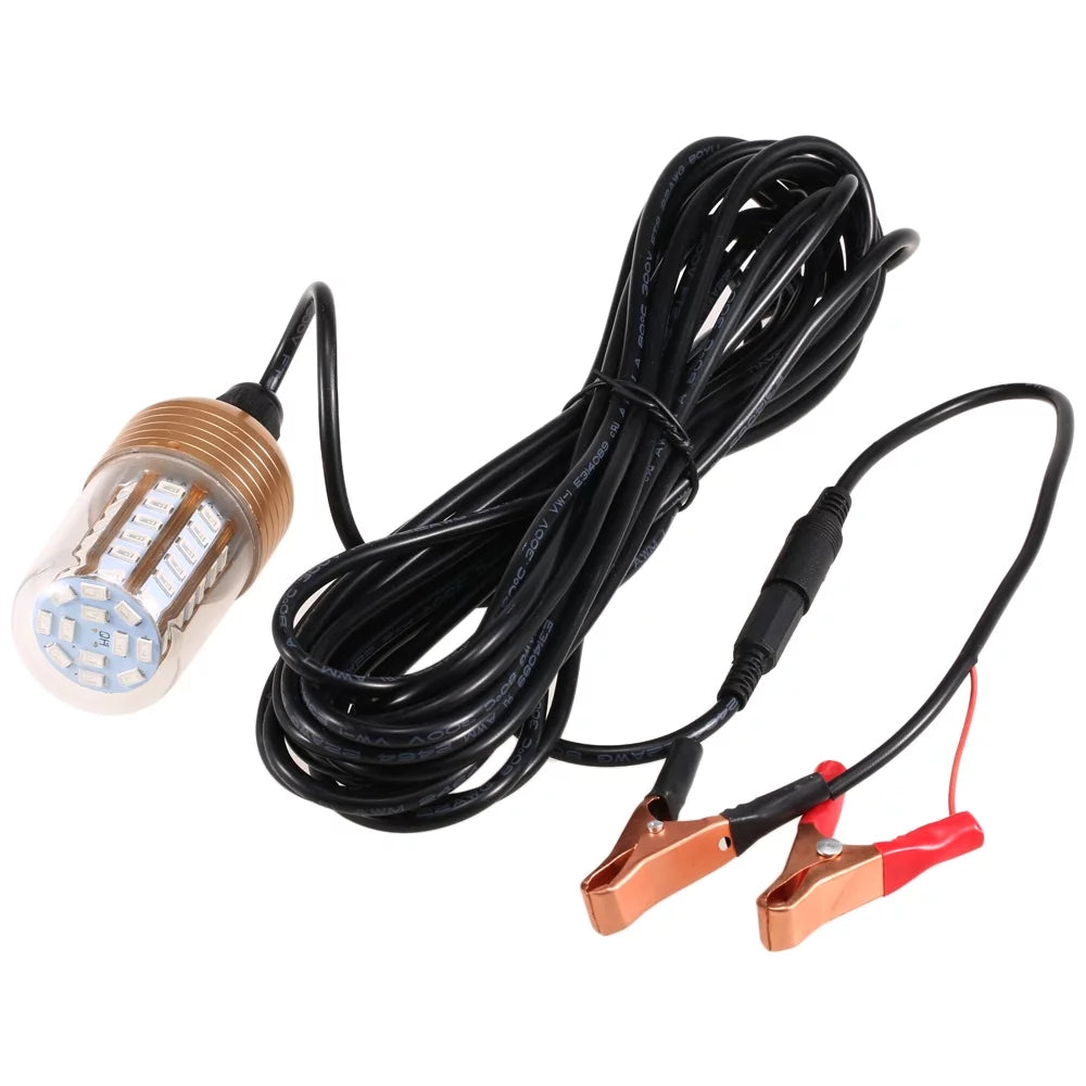 Night Lamp LEDs Fish Attracting 30W Carevas Fishing Fish Submersible Bait Cord 60 Underwater Squid with Finder -60V
