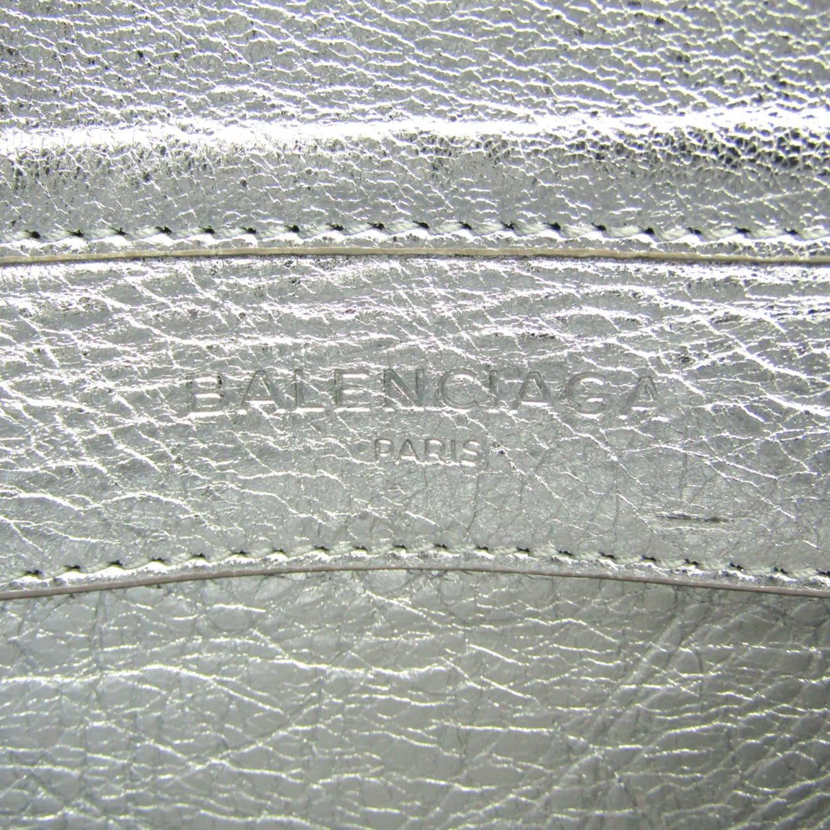 Shoulder XS Paper (Good) Pre-Owned Silver Balenciaga 398815 Leather Triple Bag Women's