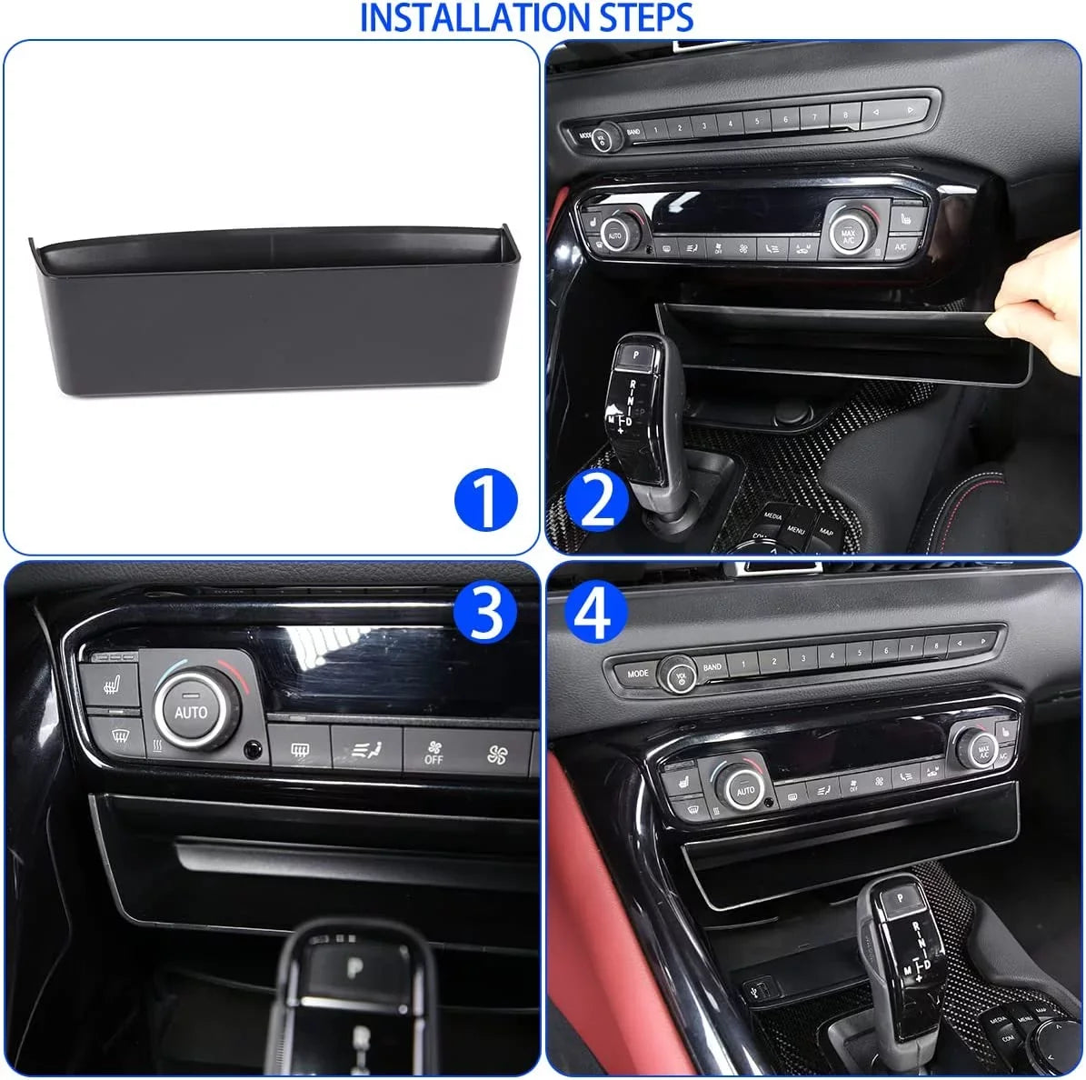 for A91 MK5 Center Suiatable Storage Storage A90 Console 2019-2022 ABS GR TINKI Storage Auto Supra Tray Box, Interior Black 1PCS, Accessories, Organizer, Console