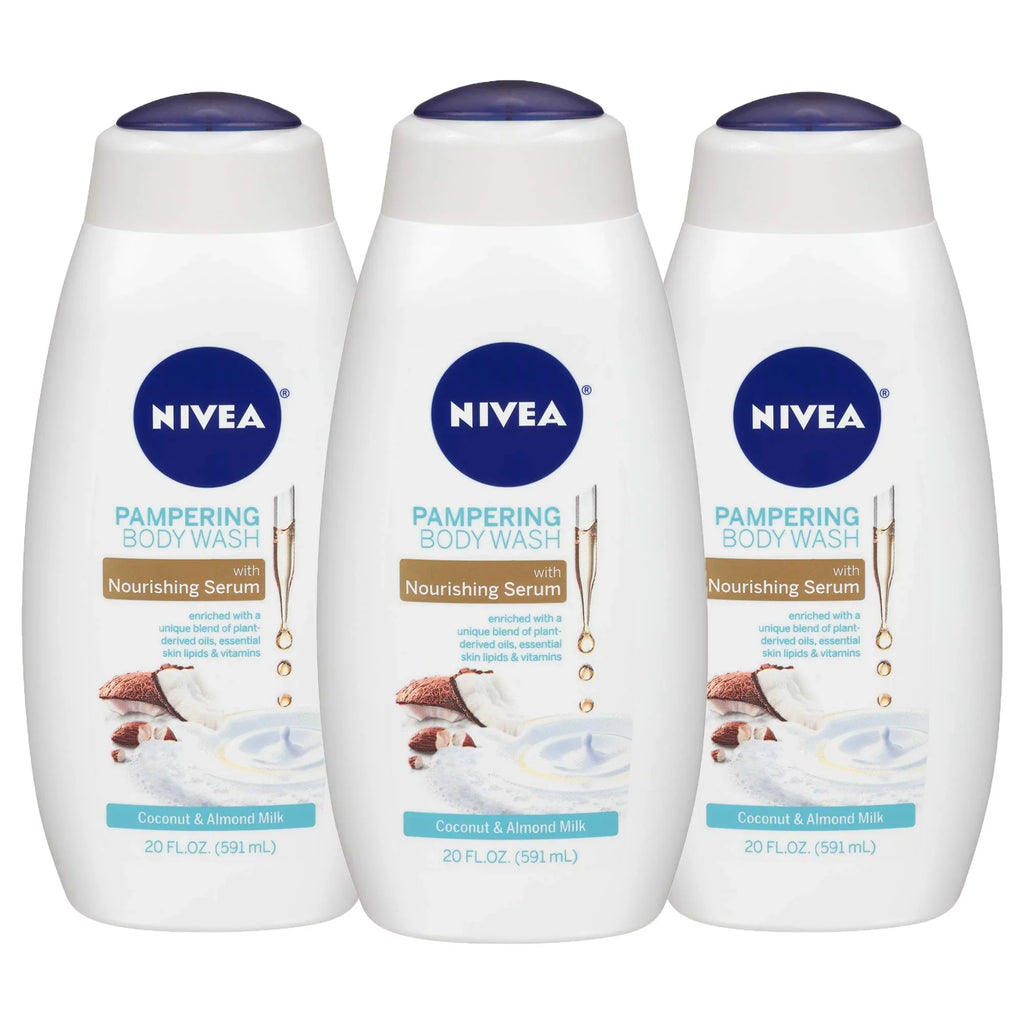 and Nourishing - Milk 3-Pack, 20 Serum, Body Fl Bottles Hydrating Coconut Trio Almond Oz Wash