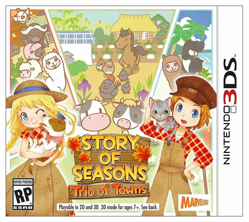 Video of Brand Trio Story of Towns - Xseed [2DS Games] Nintendo 3DS NEW Seasons: