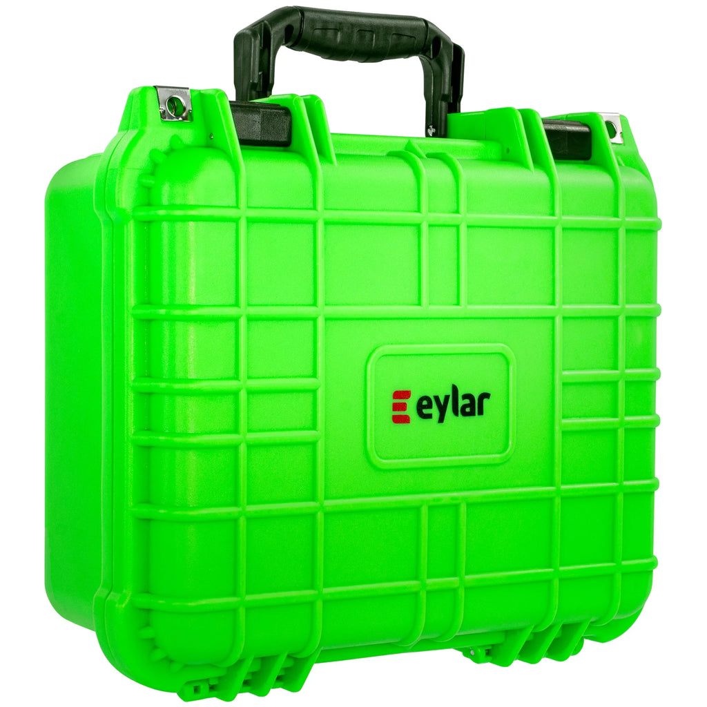 and Green Case Neon Camera Waterproof inch with Foam Hard 13.37 Gear Eylar