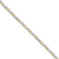 Two-Tone Diamond Baguette 14K 1cttw Bracelet Gold