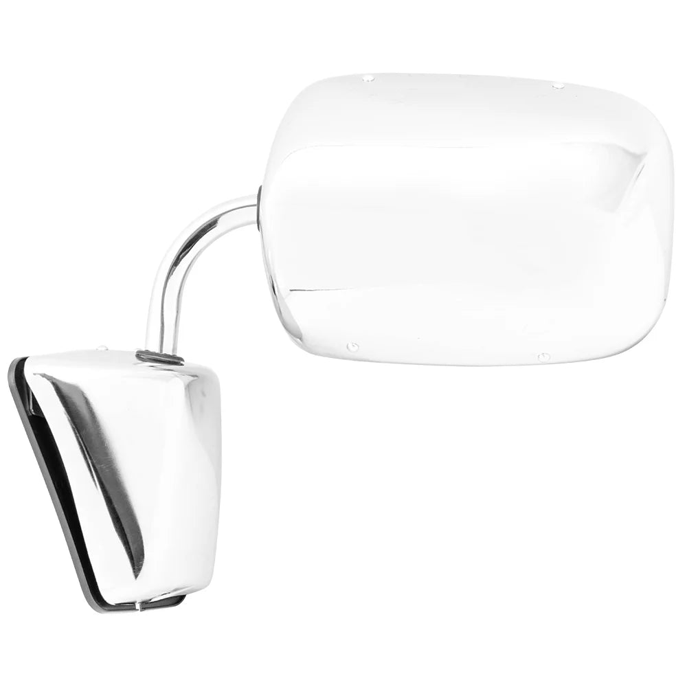 Truck 996220 Pickup Manual Mount Steel Low SUV Side Brock Mirror C/K/R/V Door Stainless 1973-1991 with Compatible Replacement