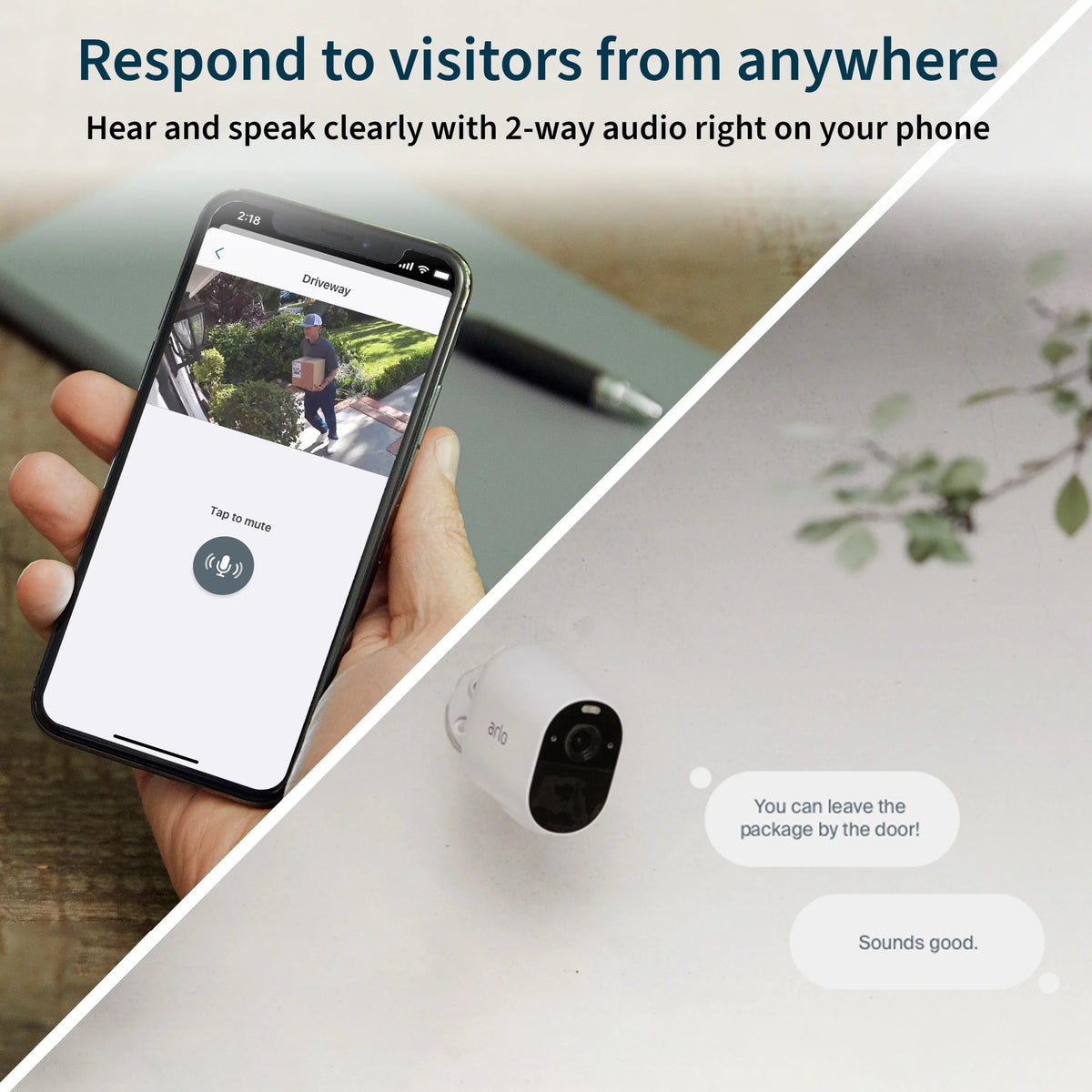 Vision, - Spotlight Way Wireless, 1080p, 2 Camera 1PK Arlo - Night Essential Color Audio