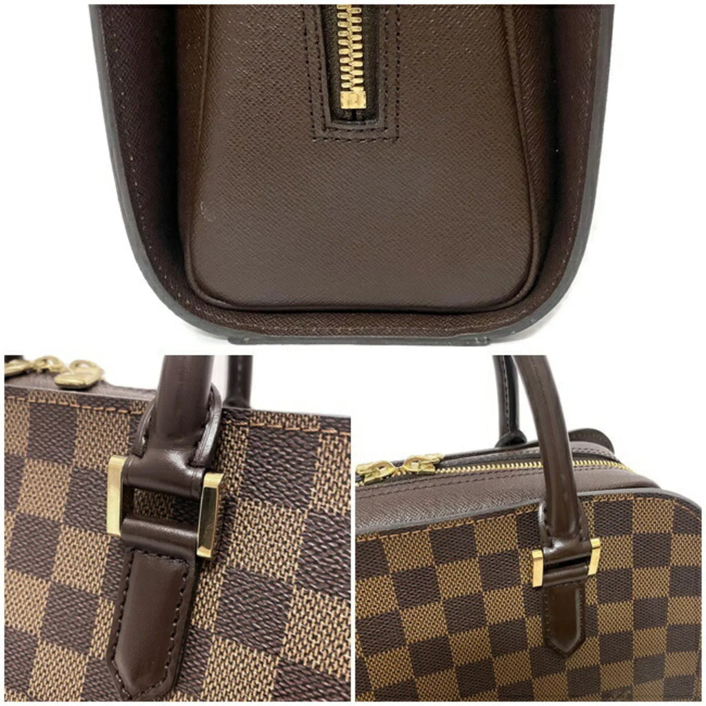 (Good) Square Triana Pre-Owned Ebene Type N51155 Damier Handbag Ladies Brown