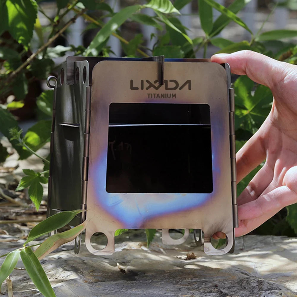 Stove Lixada Cooking Backpacking Folding Picnic Portable Wood Burning for Camping Lightweight Stove