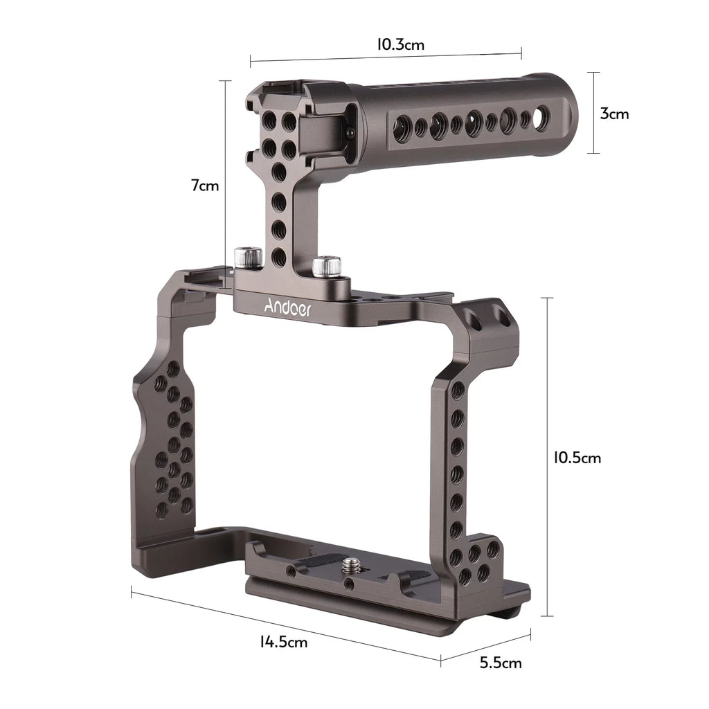 Replacement Grip Alloy for A7R Handle III/ Video with II/ Rig Andoer Camera A7 A7III Cage Kit Aluminum