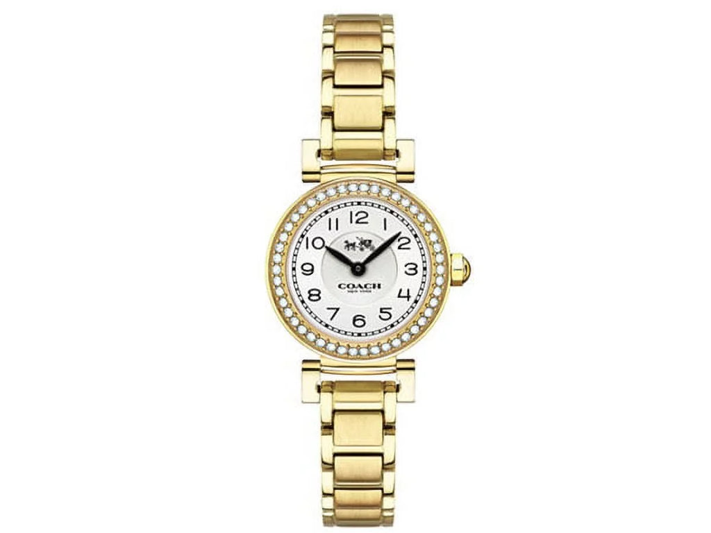 Coach Women's Watch Plated 23mm Watch White/Gold Fashion Bracelet Madison