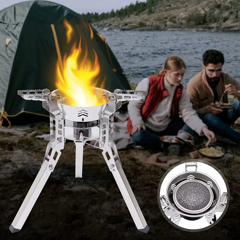 for Hiking Piezo Stove Ignition exterior Small with Camping Barbecue Portable Travel Backpack Burner Stoves Cooking Miumaeov Camping
