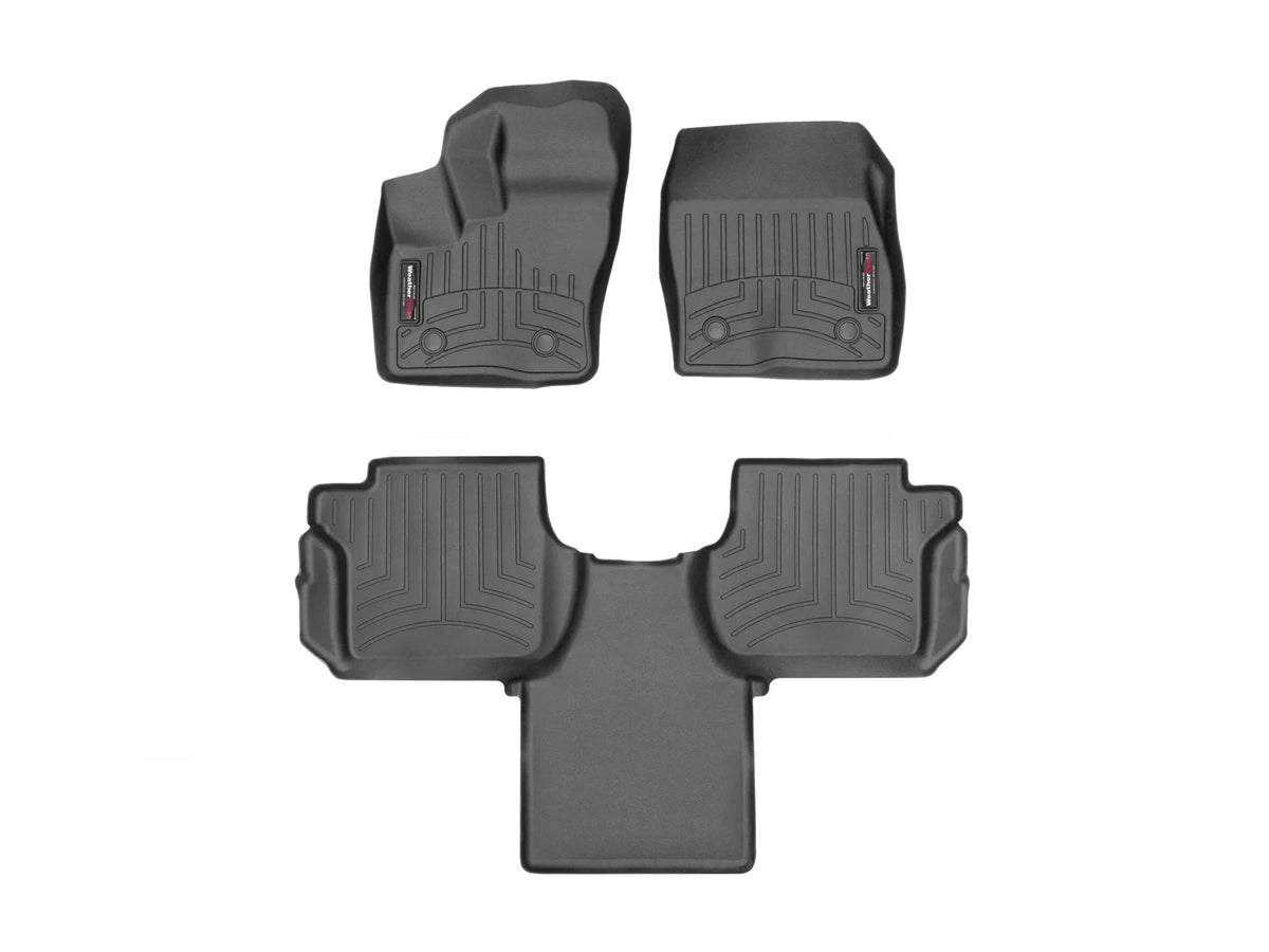1st 2nd FloorLiners with compatible 2018-2022 Fit Connect WeatherTech & - Transit Black Custom Row,