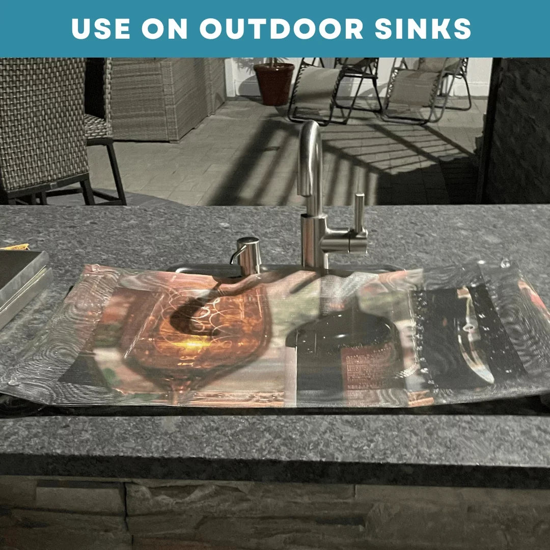 SK1-SS Hot/Cold Out Liquids Sunshine 2 20" adjustable, Cover, 30" Kitchen Decor Sight- Stream and Sink Design: x sizes. Home Sink Cover, of Single Through Pass Debris