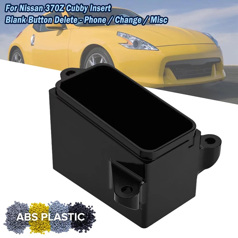 2009-2020 Glossy Insert, ABS Black 370Z ALLTIMES for Phone Holder Cubby, Nissan Cubby 370Z