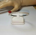14K White 4ct & Gold Diamond(I-J)Baguette Tennis SI1 Natural Bracelet Cut Round
