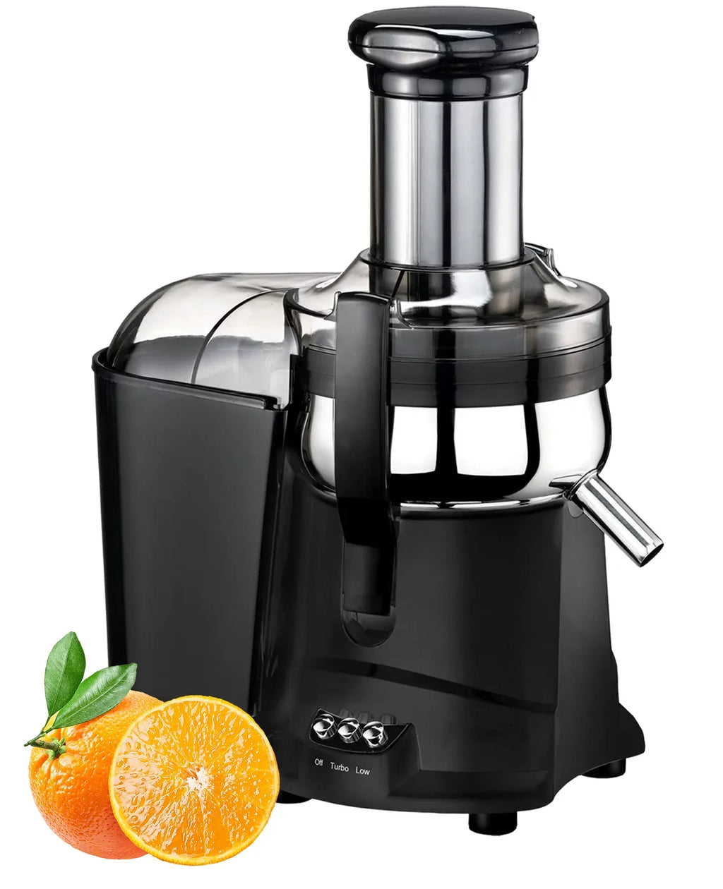 Vegetables & with Hand Juicer (Black) - Juicer Centrifugal Fruits Press Latch Safety for