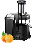 Vegetables & with Hand Juicer (Black) - Juicer Centrifugal Fruits Press Latch Safety for