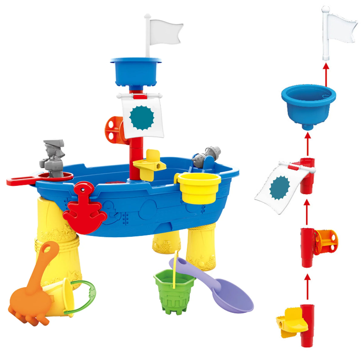 Toddlers Boys Toys liquid 21 Ship Girls 3 Table Toy Pirate Pcs Y for + Mundo Sand Beach Sandboxes