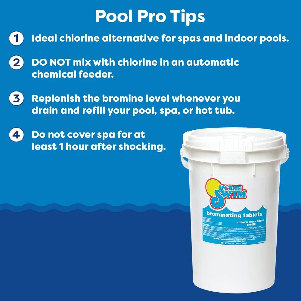 U038008032AE 8 Sanitizer Swim Bromine In 61% or Spas, 1 Bromine Tubs, Chlorine - Pre-Stabilized, The Available Odor, Alternative Tablet Swimming Inch - Hot Pounds Pools for - Low