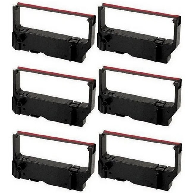 P.O.S. MP-200 (C1281BR) (6/PK) Series/SP-212/SP-242/SP-500/SP-2000 PrinterDash Ribbons Printer Replacement Compatible Series/MP-235/MP-242/MP-292/MP-512/SP-200 Star-Micronics for Black/Red