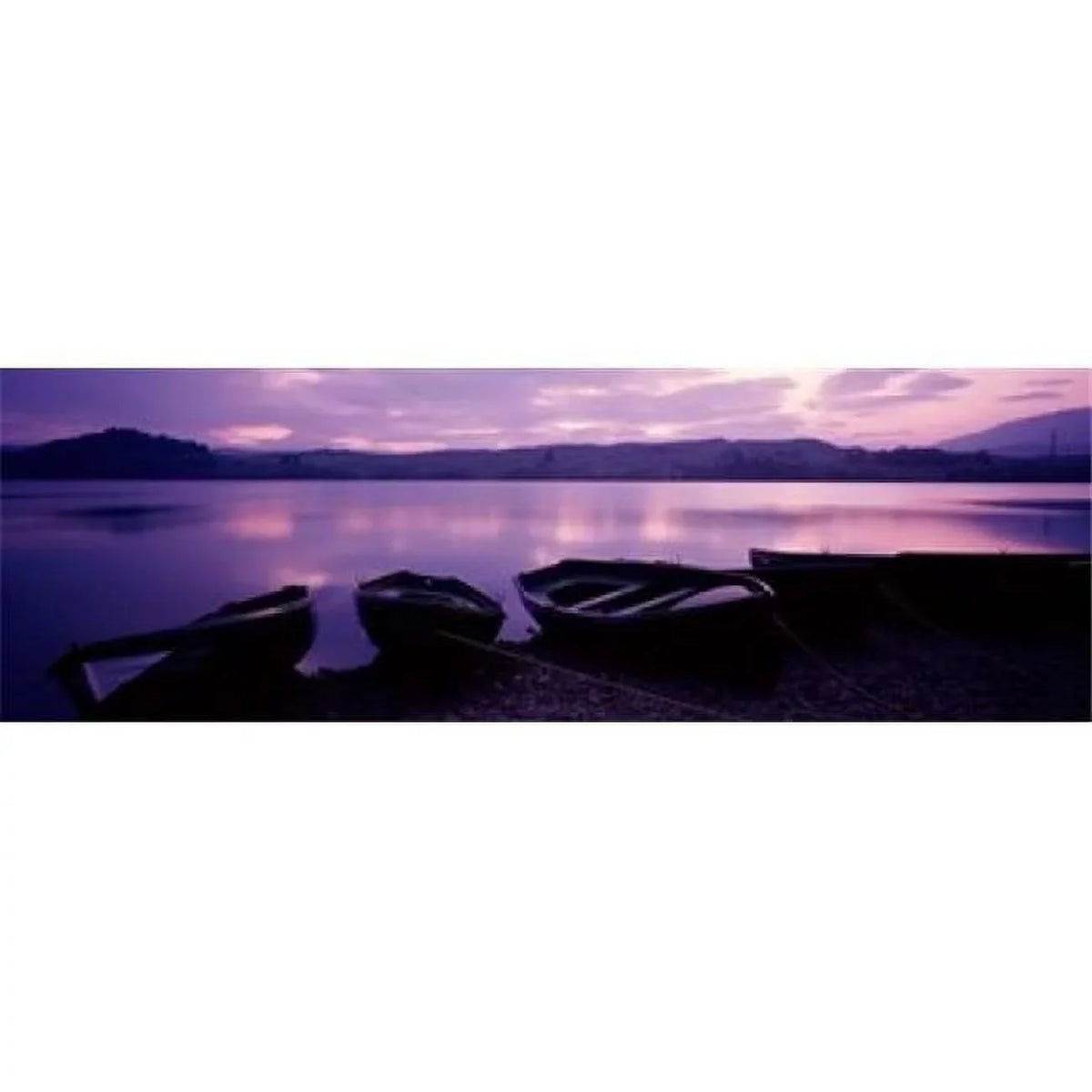 Images Sunset - Poster Awe 12 Boats Fishing Panoramic Loch Images Panoramic x Print 36 by Scotland