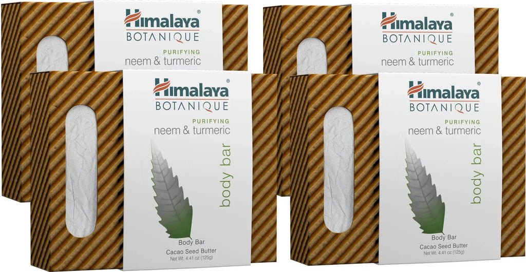 Neem & Himalaya Oily Body Prone Purifying Of Body Oz Total Turmeric Botanique (Pack A 4). And For Bar Skin, Cleaning, Deep For Acne 4.41