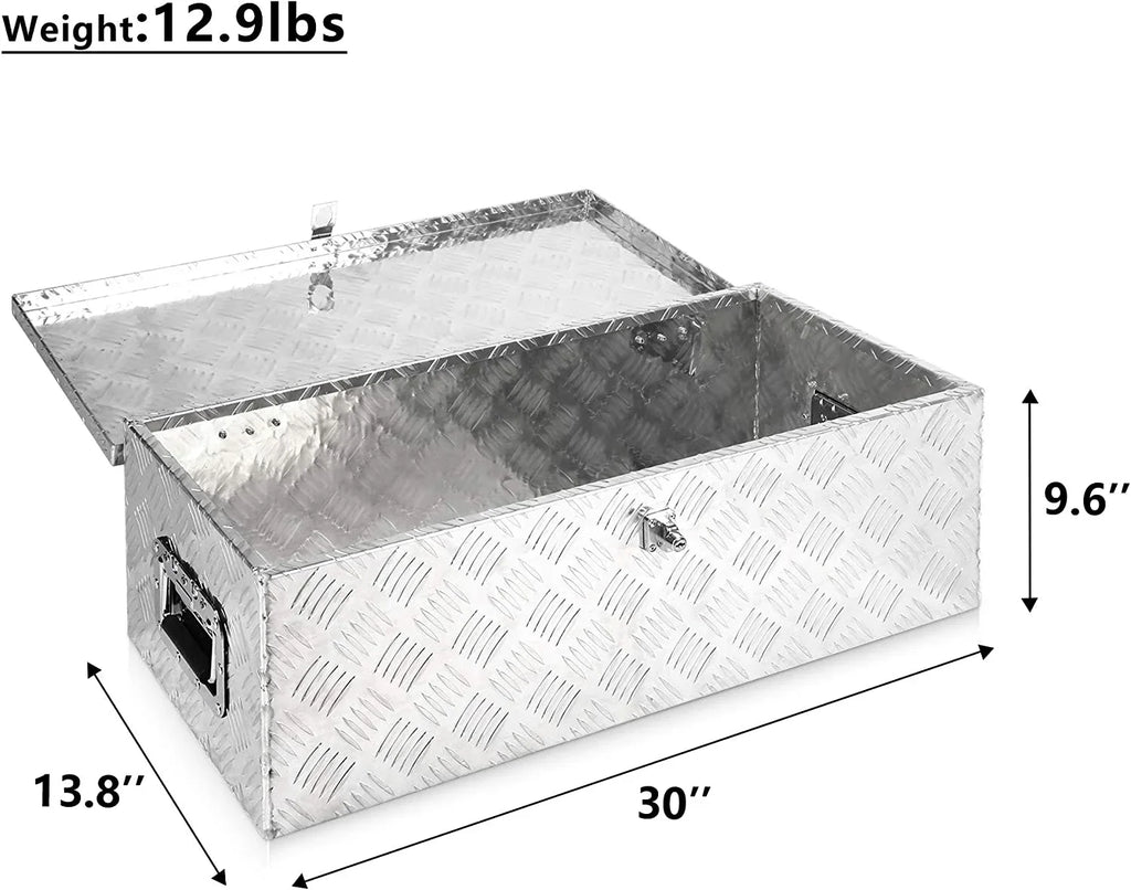 Truck Pickup Heavy Box Aluminum w/Lock Tool Duty Storage of for Silver Tool 30'' Bed Truck Boxes