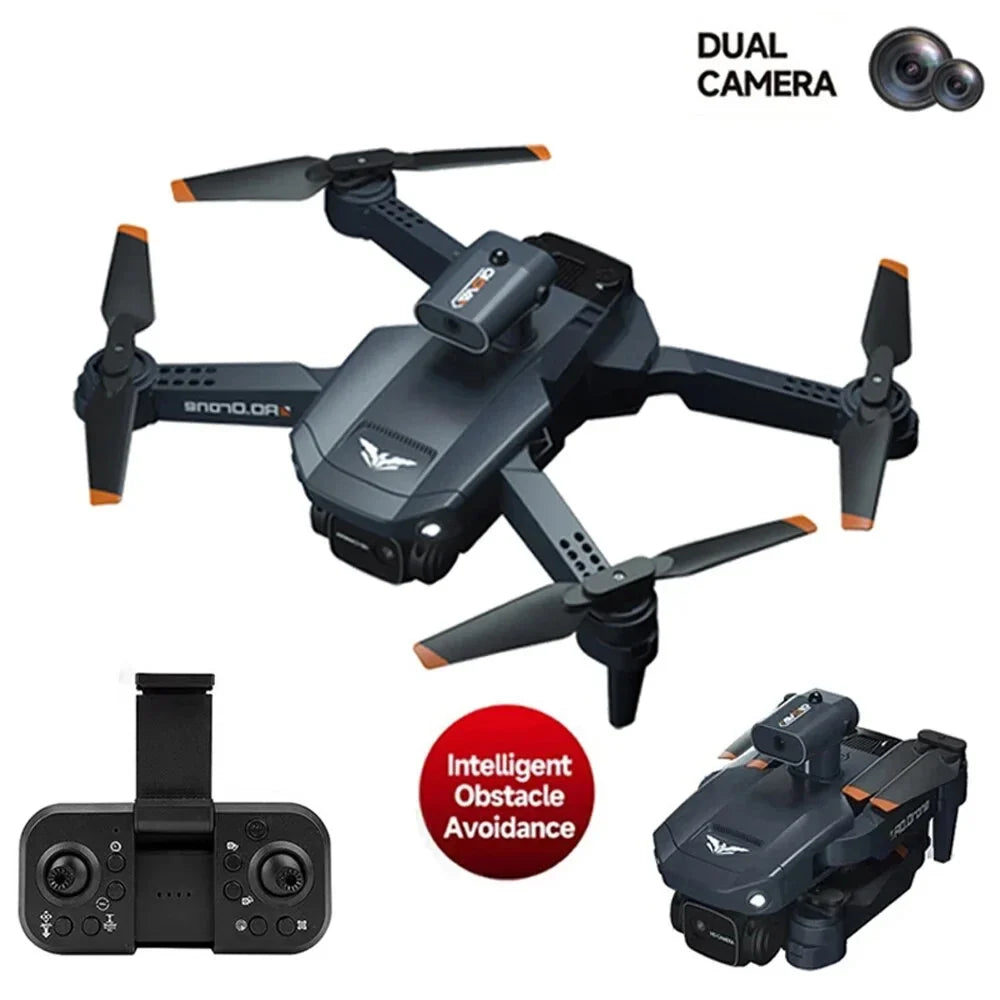 for Quadcopter Obstacle Professional Toys 6CH RC Drone 4K Avoidance Dual Drone Camera Helicopter Battery Foldable RC Boys Kids 3PC