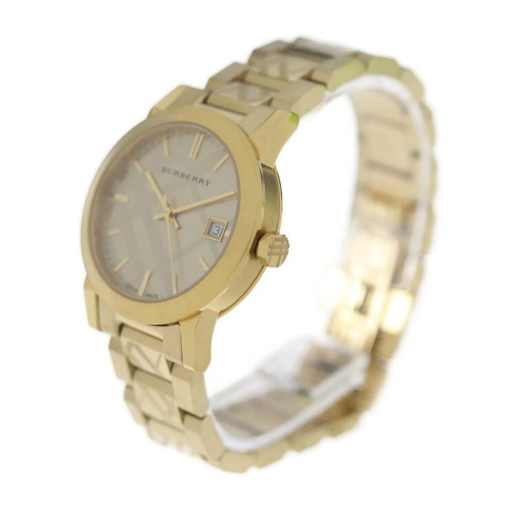 THE (Like steel BU9145 Pre-Owned CITY BURBERRY New) watch stainless Burberry gold