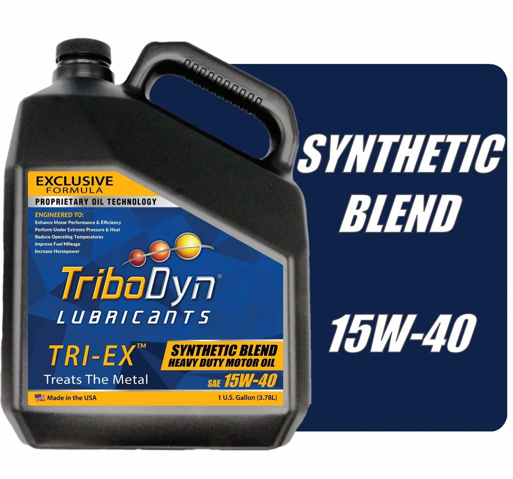Oil Gallon Synthetic Blend Diesel 15W40 TRI-EX - TriboDyn Bottle