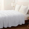 soft Blanket Berkshire 98"x92" Queen Eco Life White