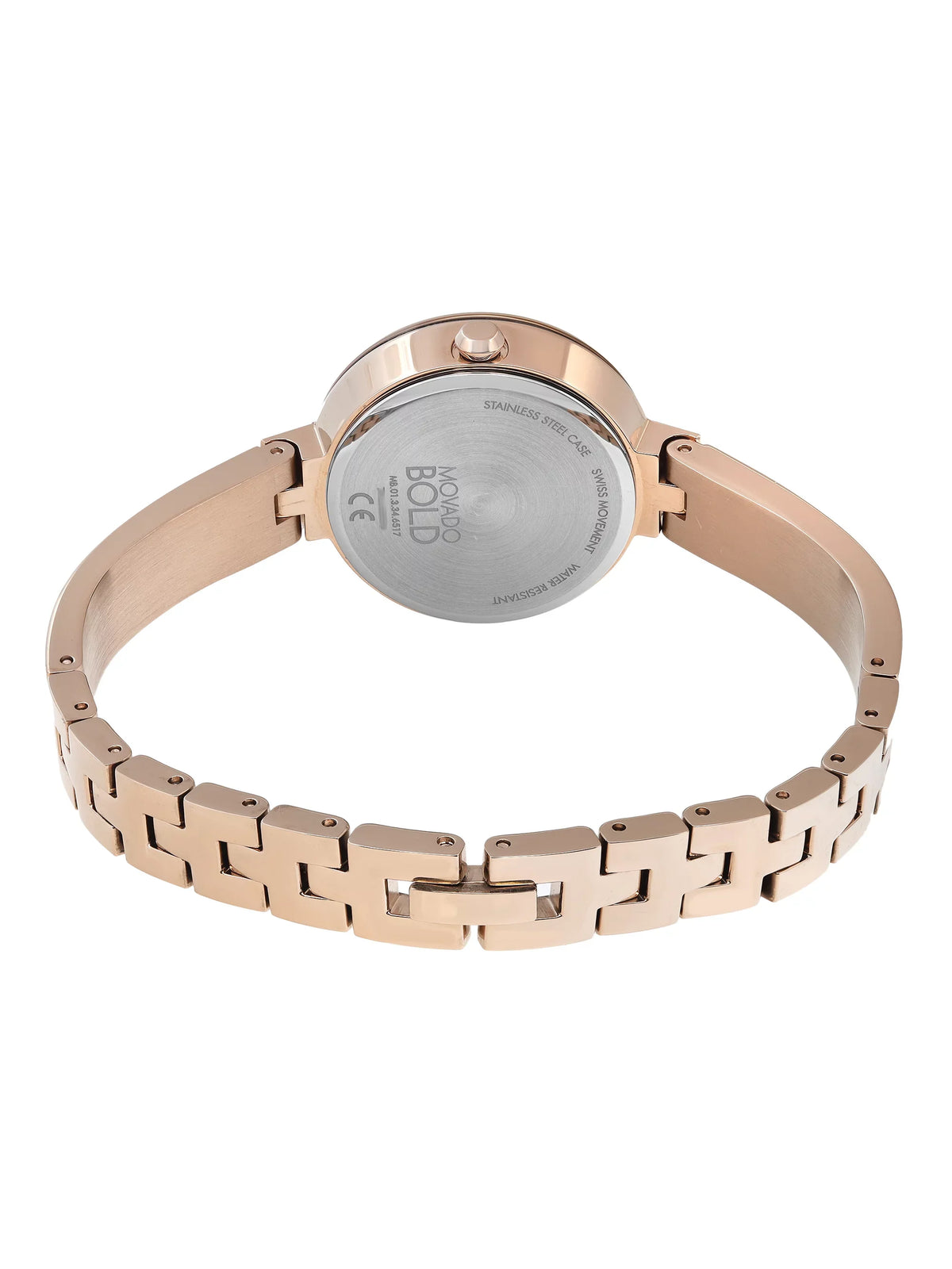 Bold Dial 28mm Rose Ladies Watch Gold Tone Movado Quartz Steel MOP 3600628