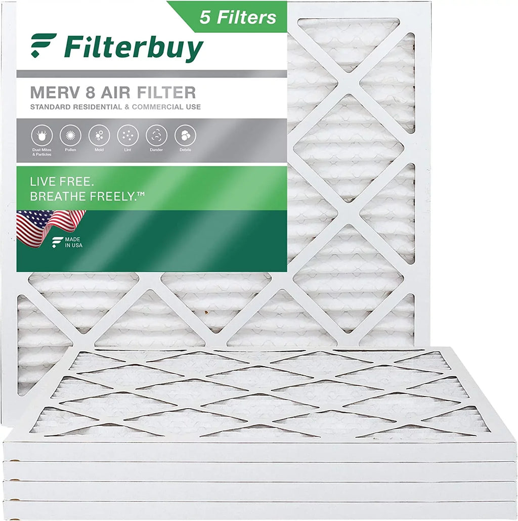 Filters 19x19x1 Furnace (5-Pack) 8 MERV HVAC Pleated Air AC Filterbuy
