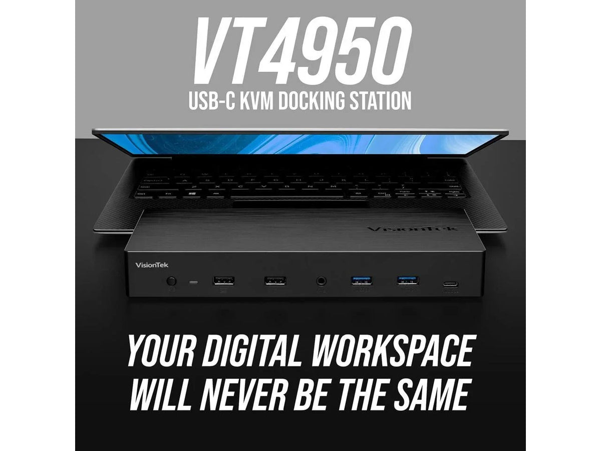 PD 100W 901520 VisionTek Docking with Station KVM VT4950 USB-C