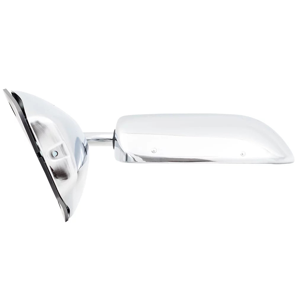 Truck 996220 Pickup Manual Mount Steel Low SUV Side Brock Mirror C/K/R/V Door Stainless 1973-1991 with Compatible Replacement