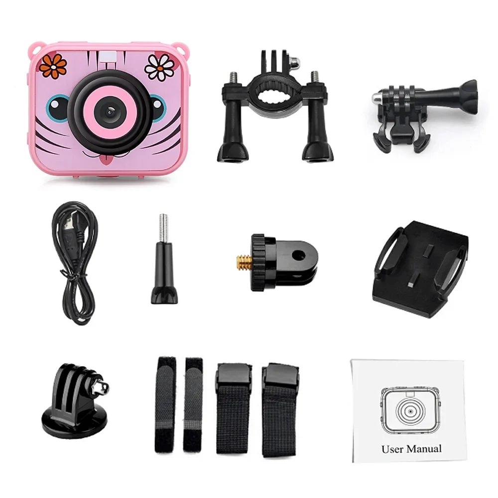 1080p New Video Present Camera Waterproof Camera,Camera Children Camera Built-in 30m Built-in 12mp Year Battery Year Camera Kids 1080p Video Battery 30m New 12mp Present
