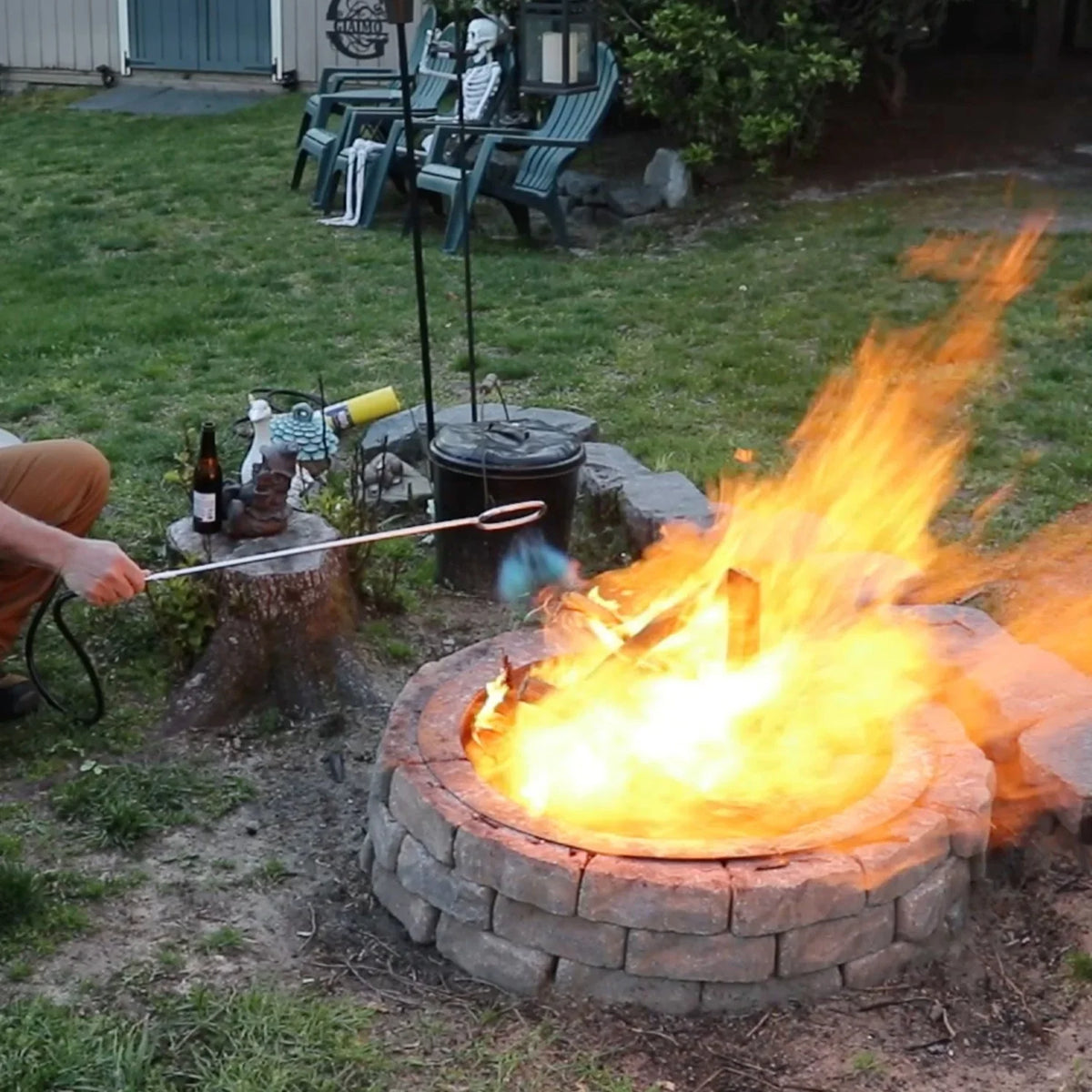 Log and Propane Lighter Furnace, King Fireplace, LP Firepits for Flame Fire Starter
