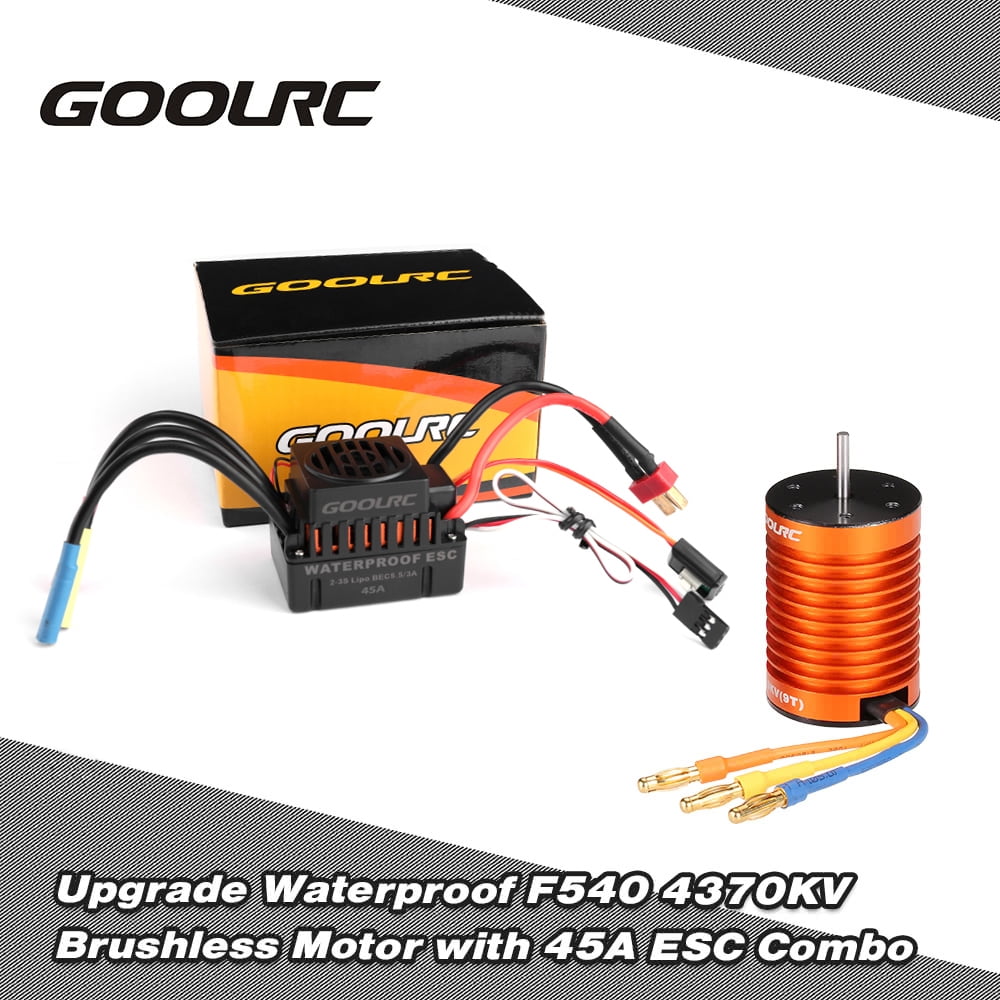 GoolRC ESC Combo Motor F540 Waterproof 4370KV 45A Upgrade Set for 110 Truck Brushless with Car
