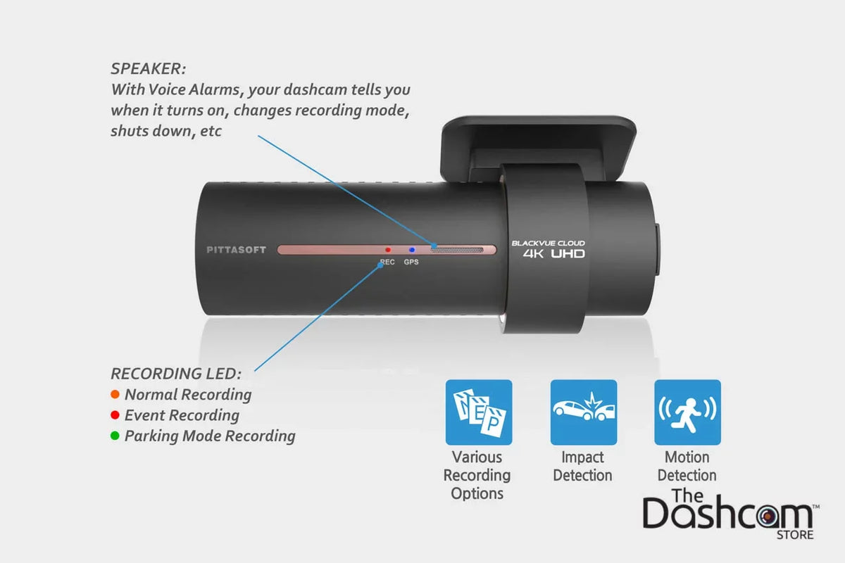 for Lens and Rear w/ Front Card Dual Dashcam Memory 64 WiFi BlackVue DR900S-2CH GB GPS 4K Cloud-Capable